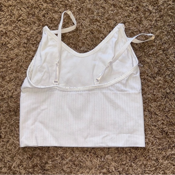 White Ribbed Tank Top - Picture 2 of 2